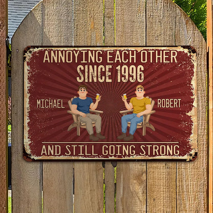 Custom LGBTQ+ Couple Sign, Woman-Woman & Man-Man Retro Metal Wall Decor