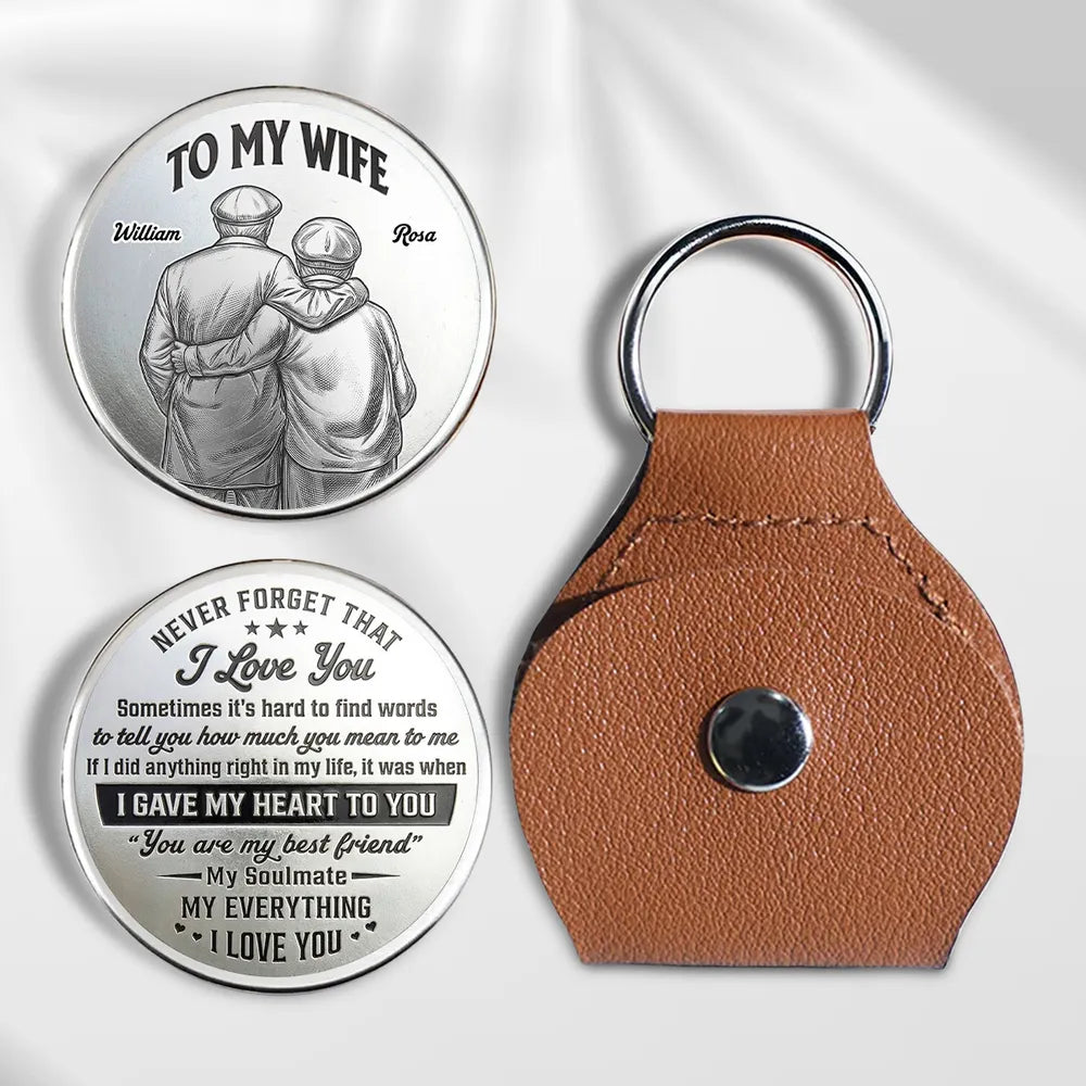 Personalized Pocket Hug with Couple Embrace, Unique Creative Gift for Wife, Romantic Love Token