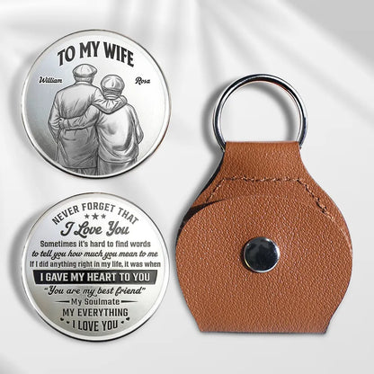 Personalized Pocket Hug with Couple Embrace, Unique Creative Gift for Wife, Romantic Love Token