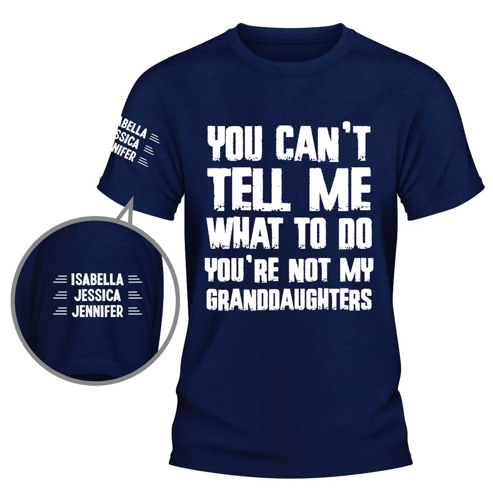 Personalized Dual Print Classic Tee, Bold Granddaughter Quote Shirt, Unique Creative Gift for Grandparents
