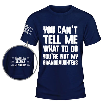 Personalized Dual Print Classic Tee, Bold Granddaughter Quote Shirt, Unique Creative Gift for Grandparents