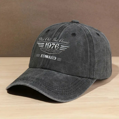 Old But Gold Washed Denim Baseball Cap, Custom Not Old But Classic Creative Gift for Dad