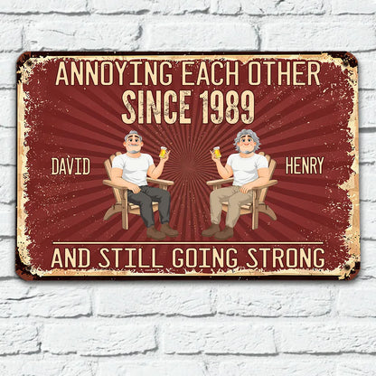 Custom LGBTQ+ Couple Sign, Woman-Woman & Man-Man Retro Metal Wall Decor