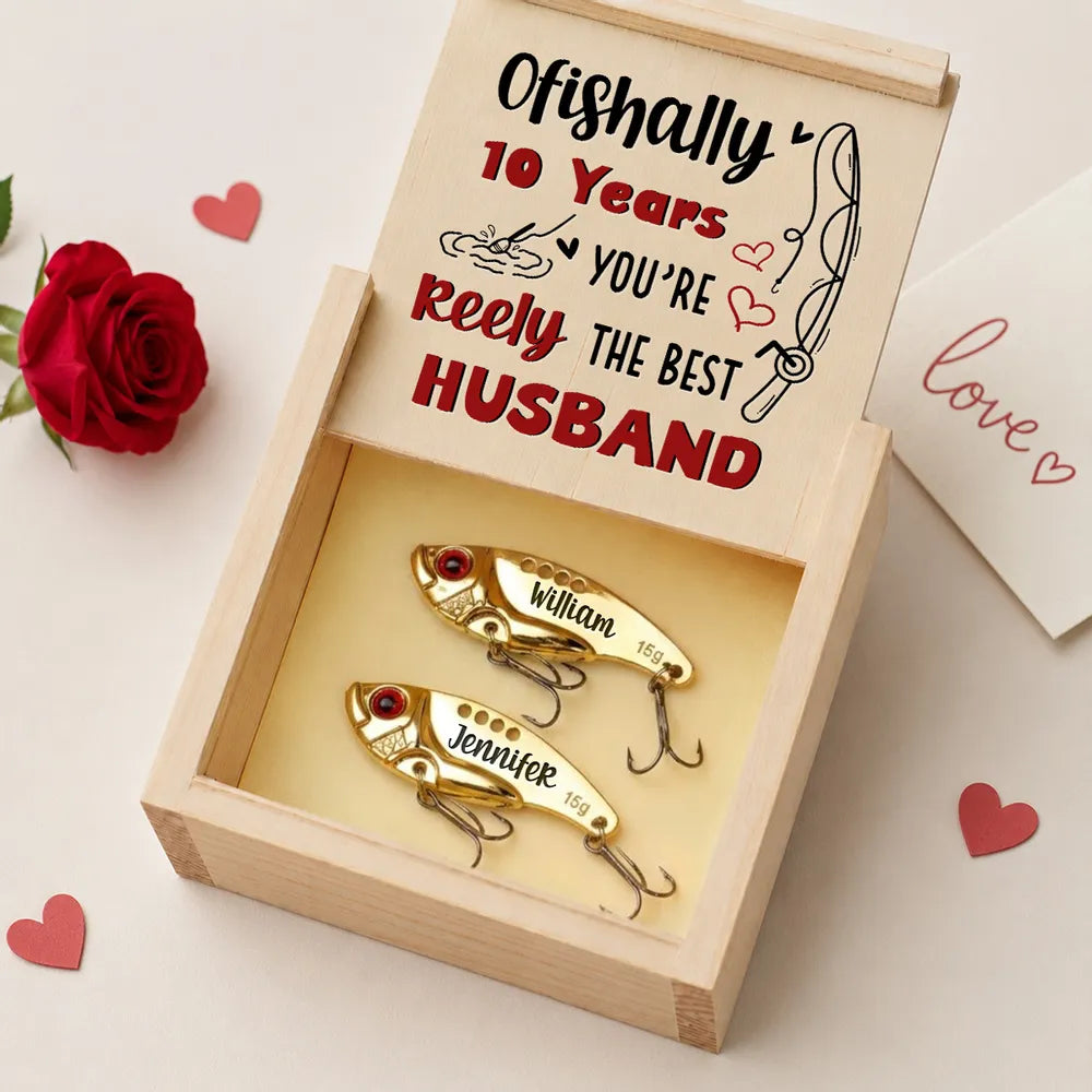 Personalized Fishing Lure With Reely Love Pun, Unique Creative Gift For Husband Anniversary