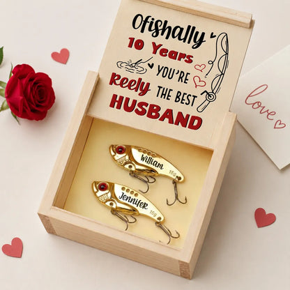 Personalized Fishing Lure With Reely Love Pun, Unique Creative Gift For Husband Anniversary