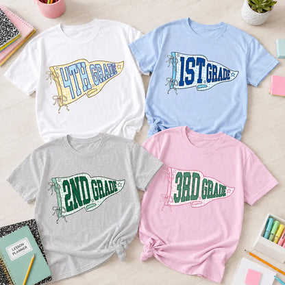 Classic Tee for Teachers, Personalized Grade Level Front & Back Design, Creative Back to School Gift
