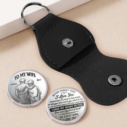 Personalized Pocket Hug with Couple Embrace, Unique Creative Gift for Wife, Romantic Love Token