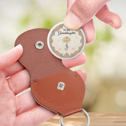 Personalized Pocket Hug for Granddaughter, Vintage Floral Straighten Your Crown Unique Creative Gift from Grandma