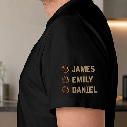 Personalized Dad Tax Dual Print Classic Tee With Donut Art, Unique Creative Gift for Dad