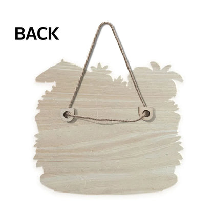 Personalized Wooden Sign, Poolside Paradise Seated Couple Art, Unique Gift for Summer Patio & Porch