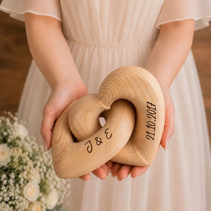 Personalized Engraved Infinity Heart Sculpture, Candlelit Table Decor, Unique Gift for Couple