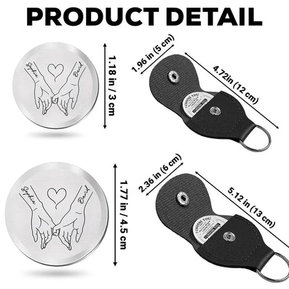 Personalized Pocket Hug, I Choose You Token With Holding Hands, Unique Romantic Gift For Partner