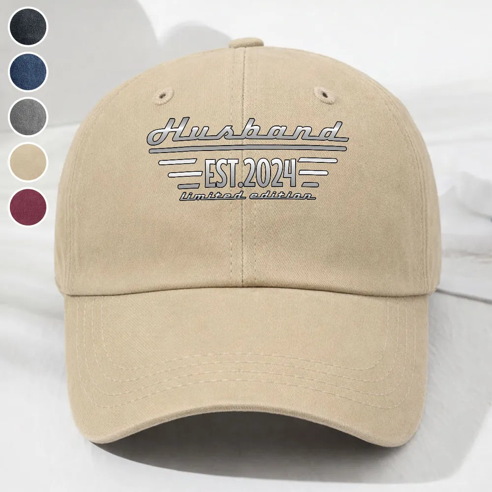 Personalized Grandpa Washed Denim Baseball Cap, Vintage Custom Unique Gift for Grandpa