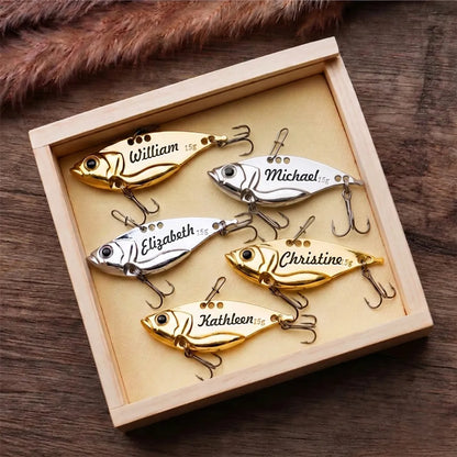 Personalized Stainless Steel Fishing Lure, My Fishing Buddies Call Me Dad, Unique Gift for Dad