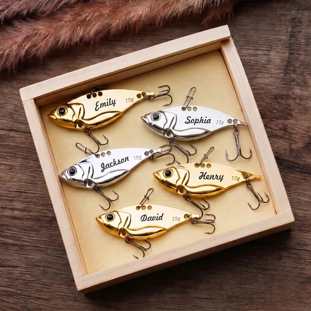 Grandpa's Keepers Stainless Steel Fishing Lure With Gold & Silver Finish, Creative Gift For Dad