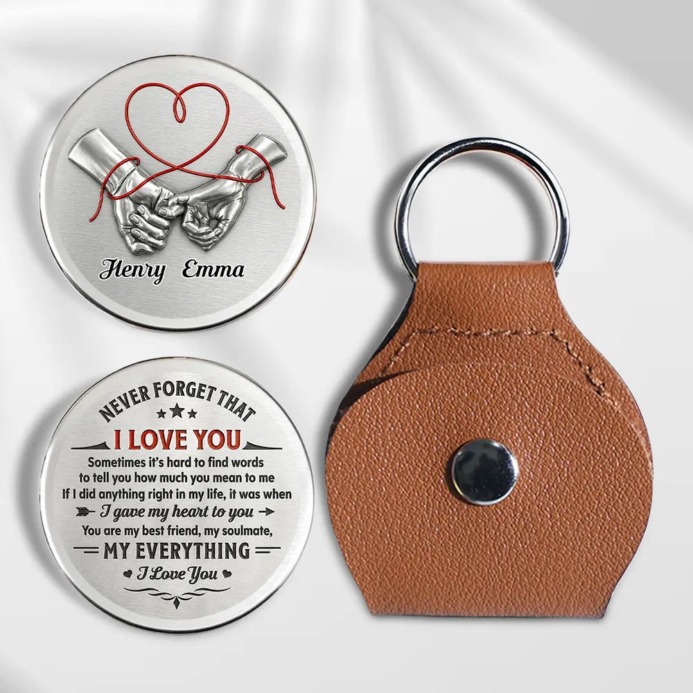 Personalized Pocket Hug with Holding Hands Art, Unique Creative Gift for Partner