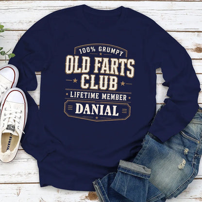 Personalized Classic Tee, Grumpy Old Farts Club Lifetime Member, Unique Gift for Dad or Grandpa