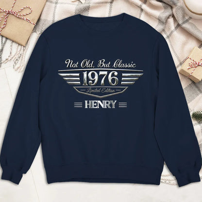 Custom Black Classic Tee with Vintage Limited Edition Look, Creative Gift for Dad or Friend