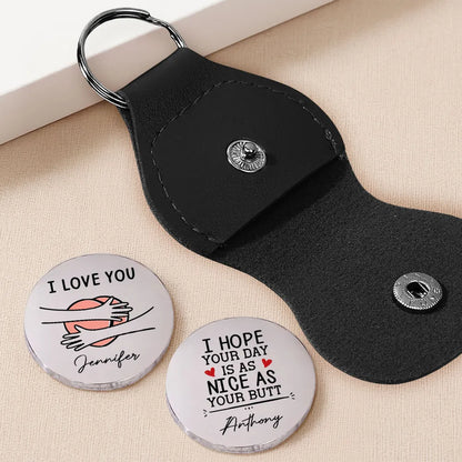 Personalized Pocket Hug Token with I Love You Hug Illustration, Sweet Everyday Keepsake, Unique Romantic Gift for Someone Special
