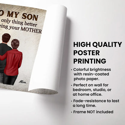 Custom Poster Watching You Be a Dad, Vintage Fist Bump Family Wall Art, Creative Gift for Son