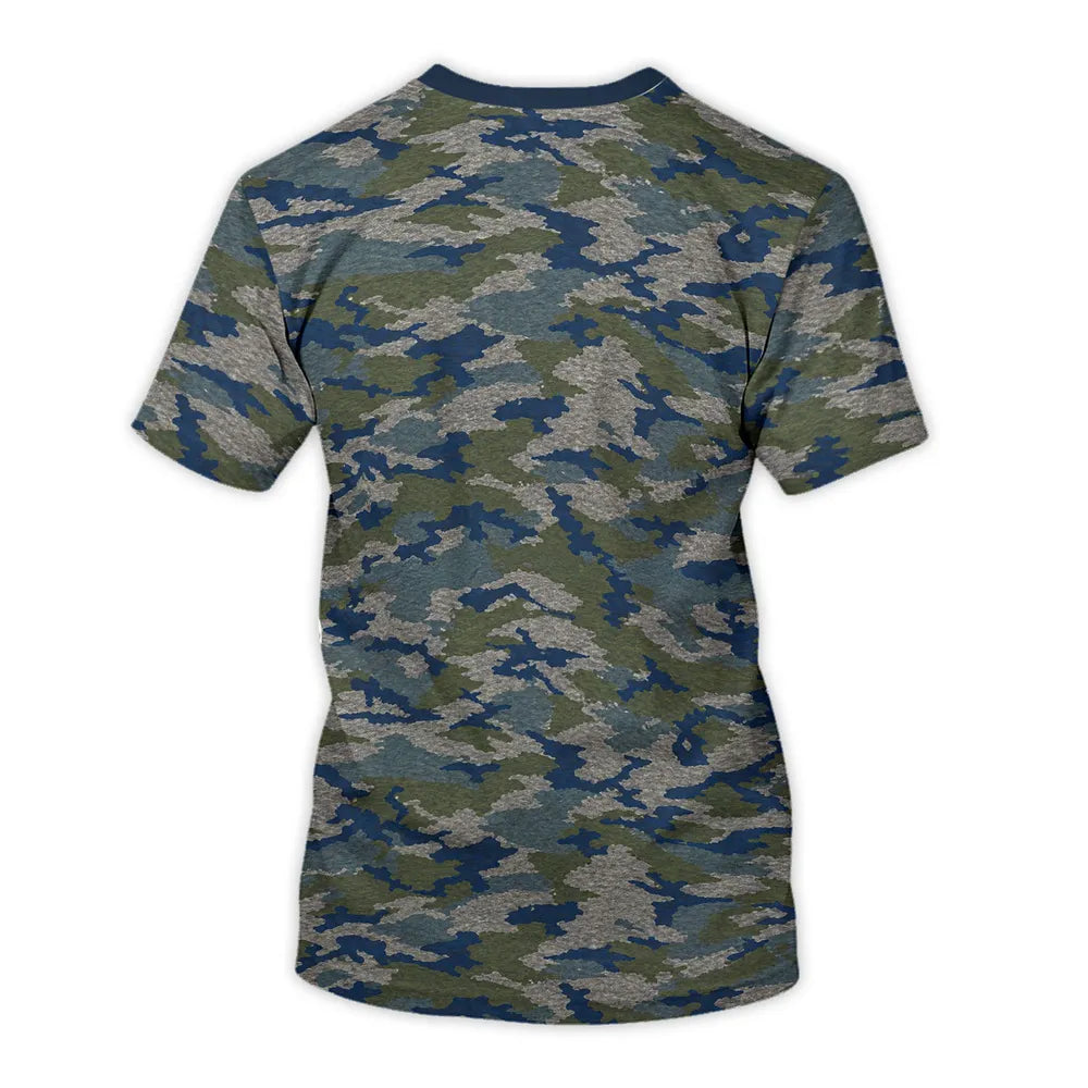 Personalized Best Dad Ever Printed Classic Tee, Camo Fist Bump Unique Father's Day Gift For Dad