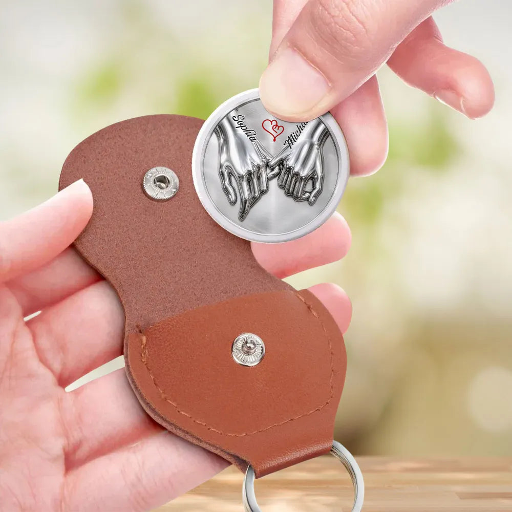 Personalized Pocket Hug With Pinky Promise Art, Unique Romantic Gift For Partner, Everyday Love Keepsake