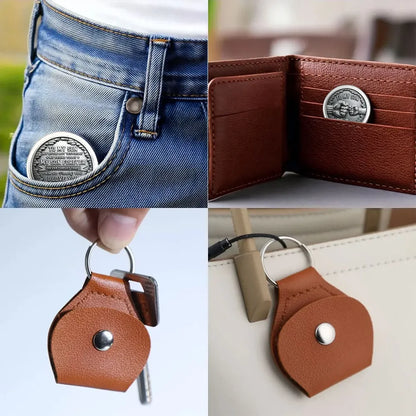 Personalized Pocket Hug for Son, Fist Bump Everyday Keepsake, Unique Creative Gift from Dad