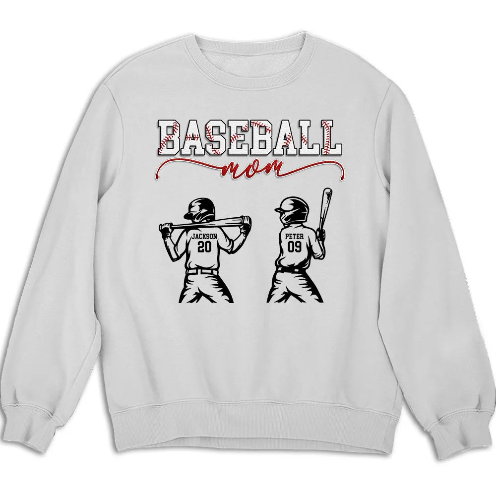 Personalized Baseball Mom Classic Tee with Custom Player Names and Numbers, Sporty Game Day Look, Unique Gift for Mom