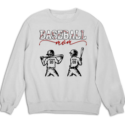Personalized Baseball Mom Classic Tee with Custom Player Names and Numbers, Sporty Game Day Look, Unique Gift for Mom