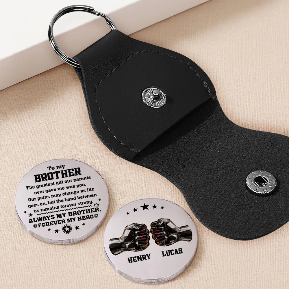 Personalized Pocket Hug Token for Brother, Always My Brother Forever My Hero, Unique Keepsake Gift He Can Carry Daily