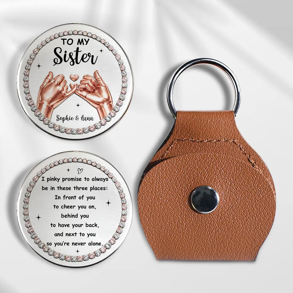 Personalized Pinky Promise Pocket Hug Keepsake, Sweet Sister Gift, A Little Everyday Reminder She Can Carry
