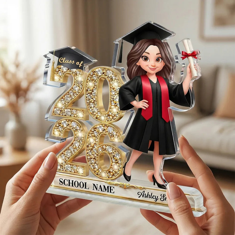 Personalized Shaped Acrylic Block Plaque Graduation Keepsake, Class Of ...