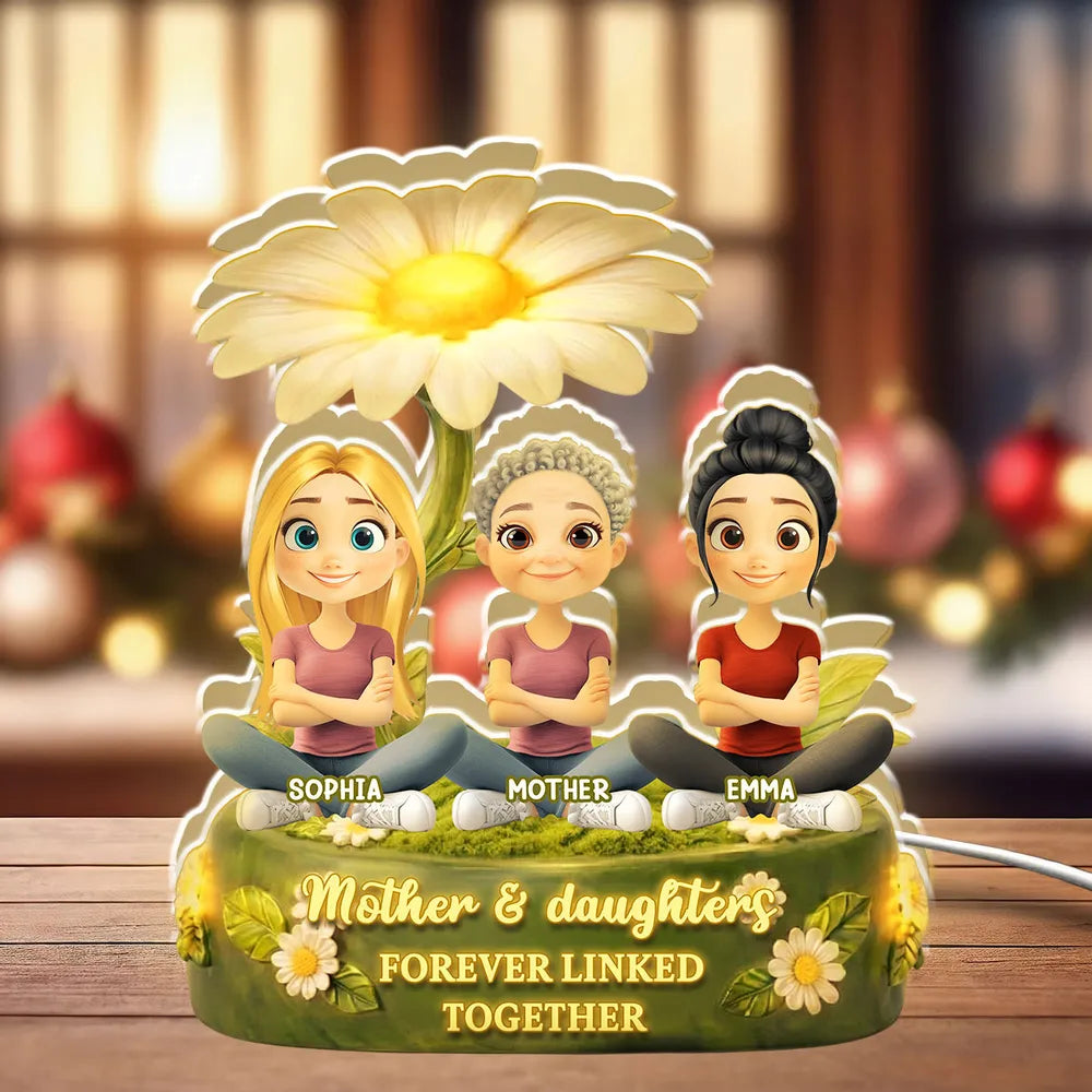 We Love You Personalized Acrylic Light Box, Soft Warm Night Light for Bedroom or Bookshelf, Memorable Gift for Mother