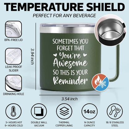 Personalized Stainless Steel Coffee Mug for Dad, Best Dad Ever Fist Bump Design, Unique Father's Day Gift