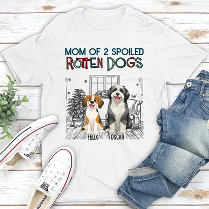 Spoiled Rotten Dog Classic Tee, Storybook Sitting Pup Shirt for Dog Moms, Creative Gift for Everyday Wear