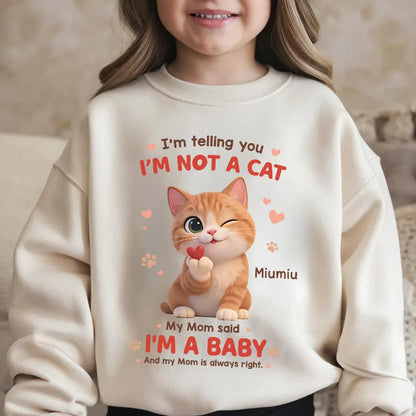 Personalized Classic Tee with Cute Winking Cats Quote, Unique Gift for Cat Moms, Funny Heartwarming Everyday Wear