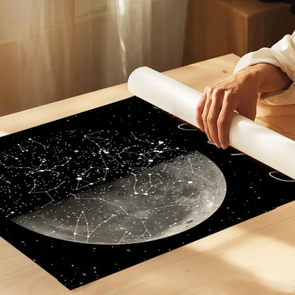 Personalized Moon Phase & Star Map Poster, Unique Gift for Couple, Custom Night Sky Wall Art