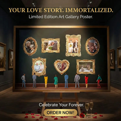 Personalized Museum Gallery Photo Collage Poster, Heartwarming Wall Art, Unique Gift for Couple or Mom