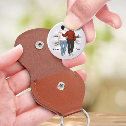 To My Son Pocket Hug, Custom Love Token with Back View Illustration, Unique Gift from Dad