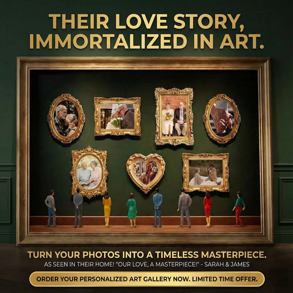 Personalized Museum Gallery Photo Collage Poster, Heartwarming Wall Art, Unique Gift for Couple or Mom