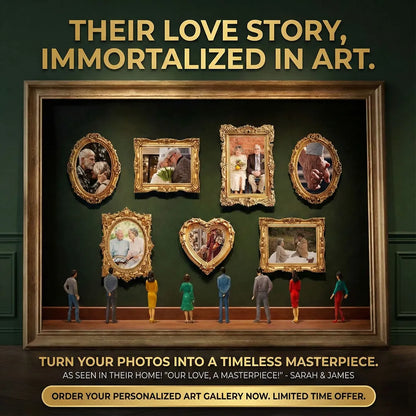 Personalized Museum Gallery Photo Collage Poster, Heartwarming Wall Art, Unique Gift for Couple or Mom