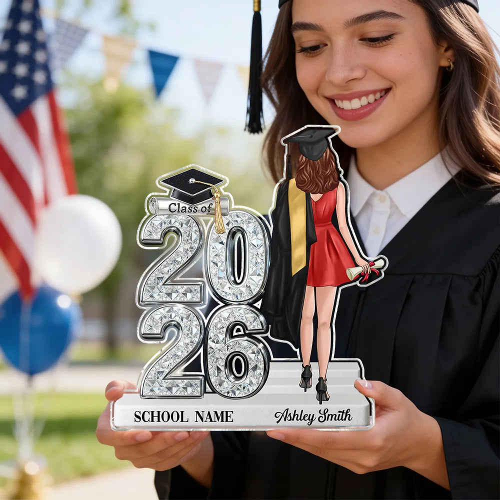 Personalized Shaped Acrylic Block Plaque Graduation Keepsake, Class Of ...