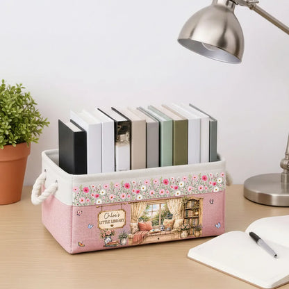 Cotton Linen Rope Basket, Personalized Cozy Reading Corner Design, Creative Gift for Readers
