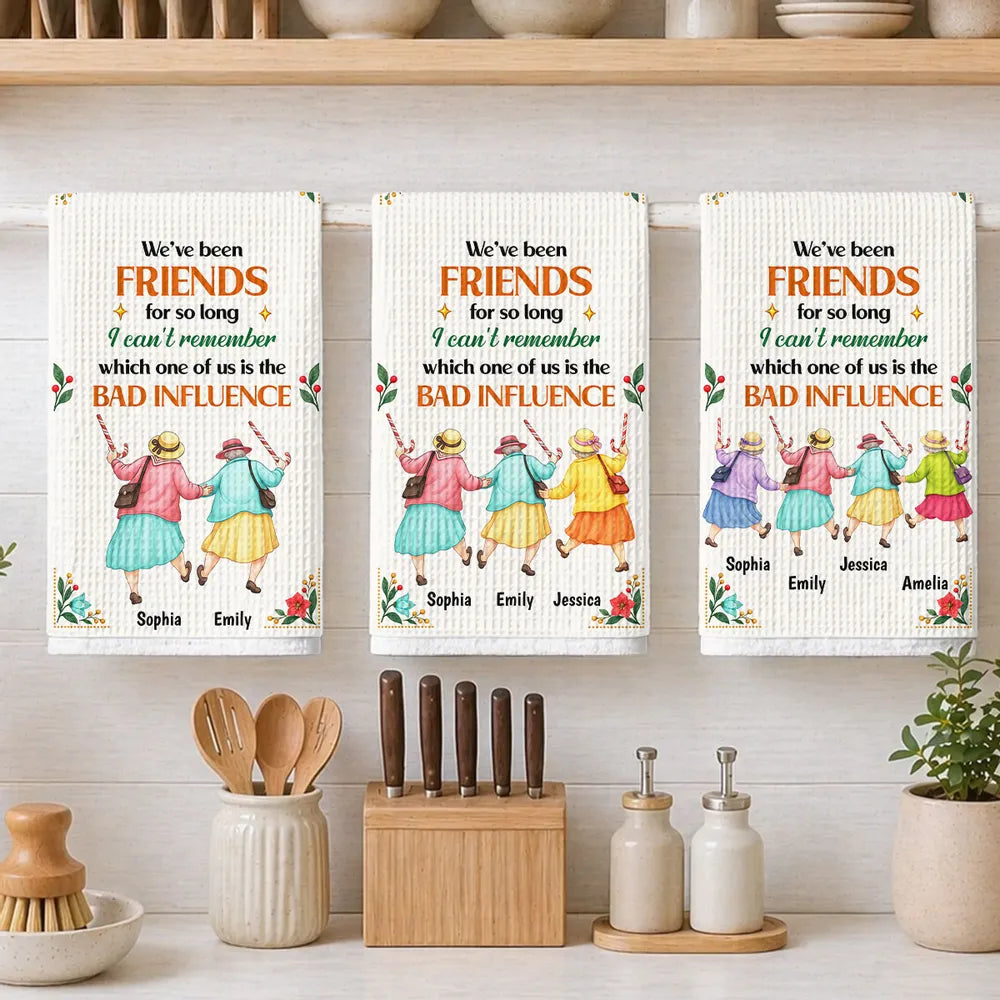 Personalized Kitchen Towel, Skipping Friends and Funny Friendship Quote, Creative Gift for a Lifelong Friend