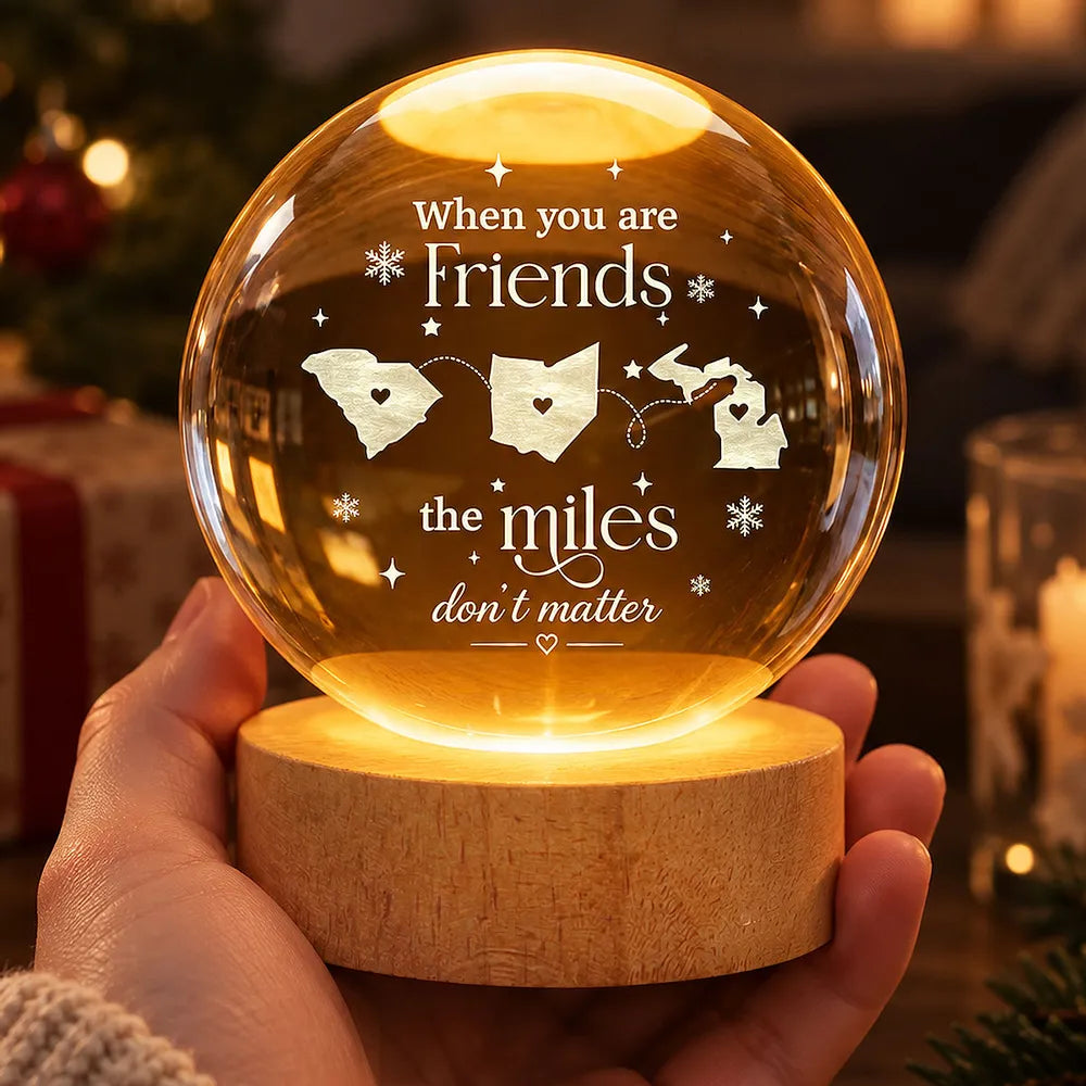 Personalized Globe Lamp, When Miles Don't Matter Family Keepsake, Creative Gift for Loved Ones