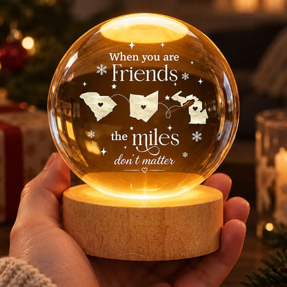 Personalized Globe Lamp, When Miles Don't Matter Family Keepsake, Creative Gift for Loved Ones