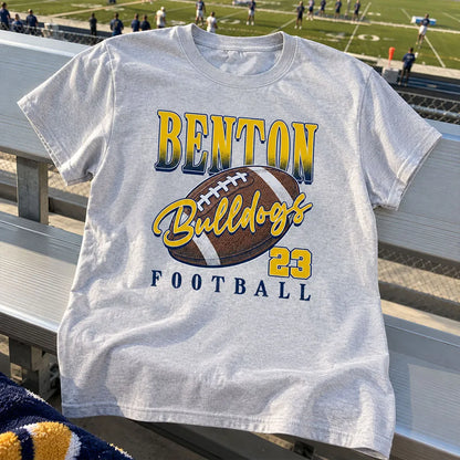 Personalized Ready for Kickoff Classic Tee, Cheering Couple at a Stadium, Creative Football Gift