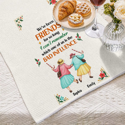 Personalized Kitchen Towel, Skipping Friends and Funny Friendship Quote, Creative Gift for a Lifelong Friend