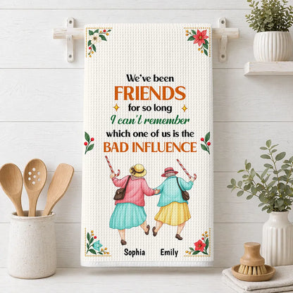 Personalized Kitchen Towel, Skipping Friends and Funny Friendship Quote, Creative Gift for a Lifelong Friend