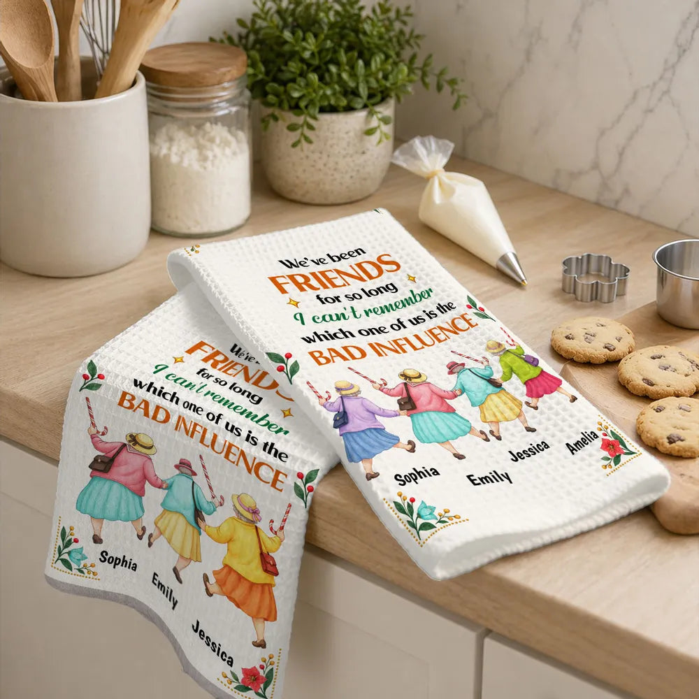 Personalized Kitchen Towel, Skipping Friends and Funny Friendship Quote, Creative Gift for a Lifelong Friend